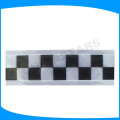 Schwarzes kariertes PVC-Band, grünes quadratisches bedrucktes PVC-Band, reflektierende Vinylbeschriftung für hohe Sichtbarkeit Uniform